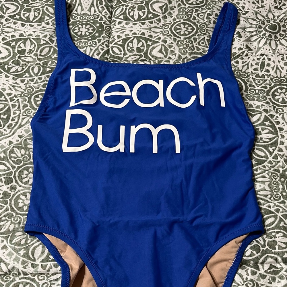 J. Crew Blue BEACH BUM one-piece